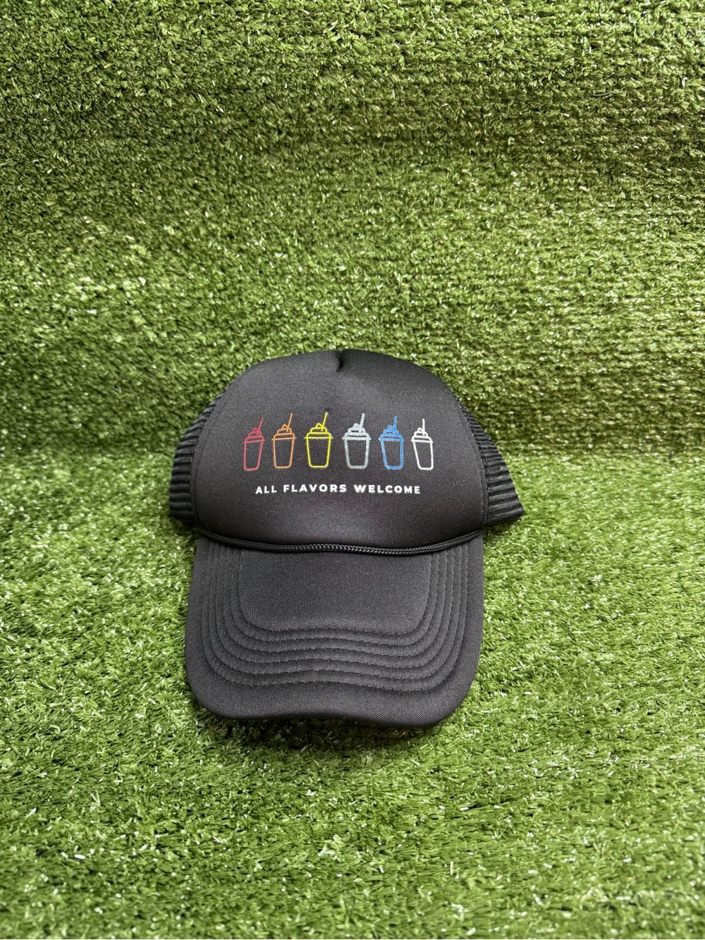 7-Eleven Slurpee Trucker Hat Black Mesh Snapback Adjustable Streetwear NWT
